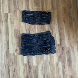 Fashion Nova Black Skirt Set